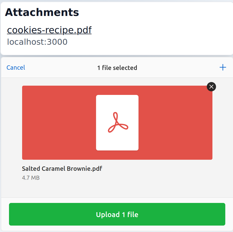 Upload attachment